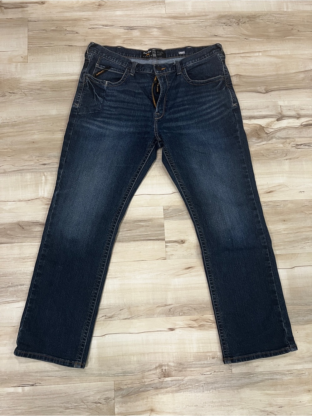 Ariat Rebar M4 Relaxed Boot Cut Jeans Blue Waist 38x32